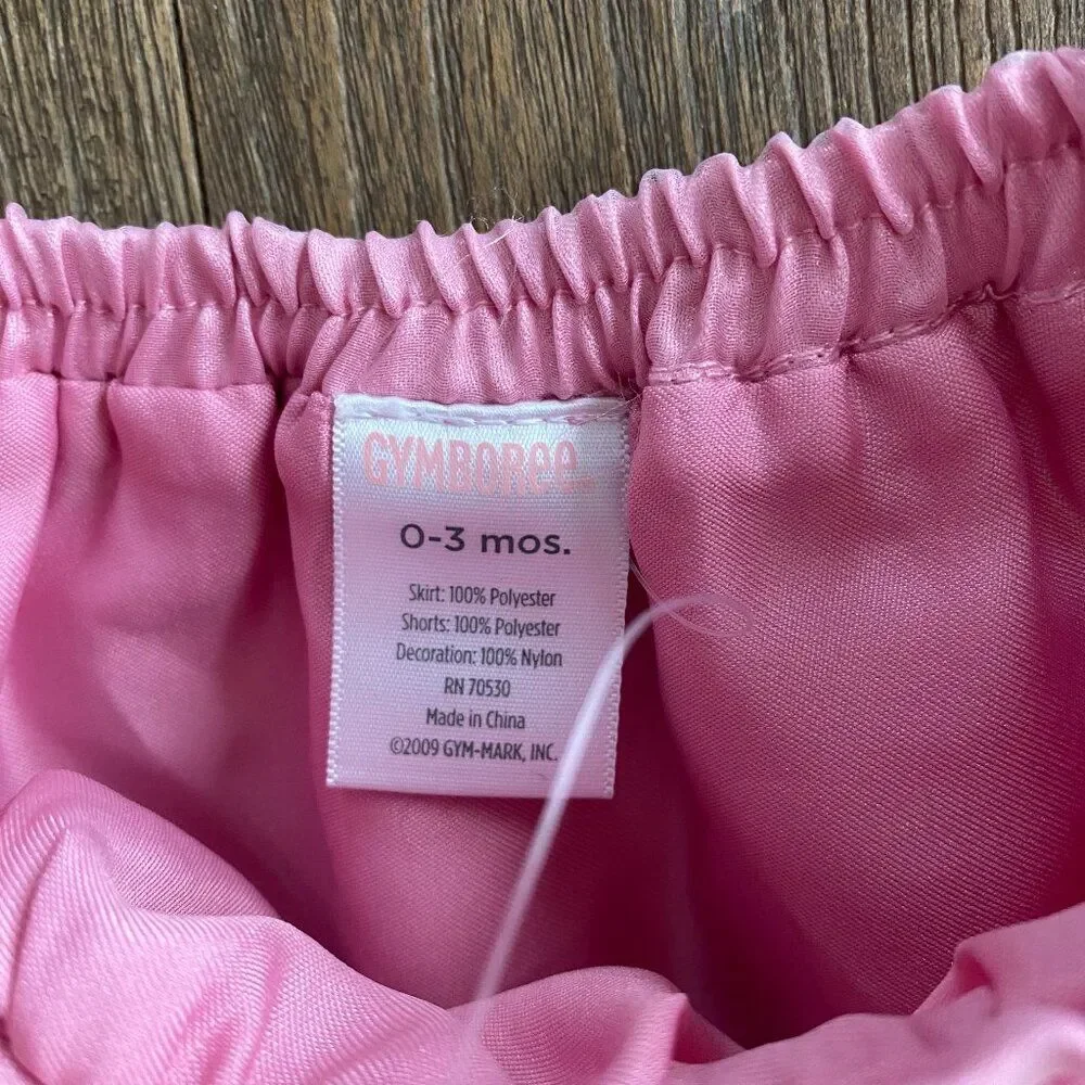 Baby Gymboree Tutu Skirt Pink Lace Size 0-3 Months NWT Pull On